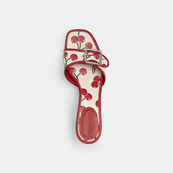Margot Sandal With Cherry Print, Worn once for photoshoot. - Picture 10 of 11